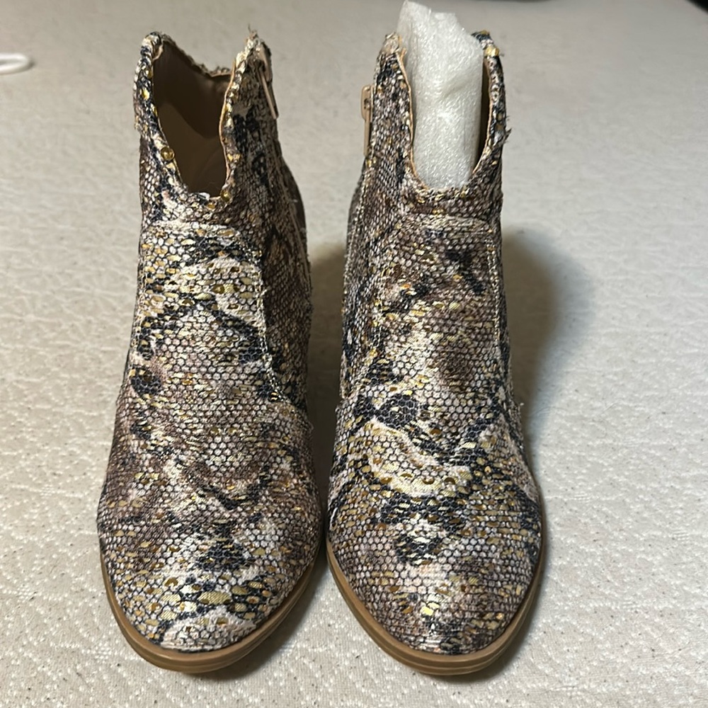 Very G Snake Skin Boots Bling Womens size 7
